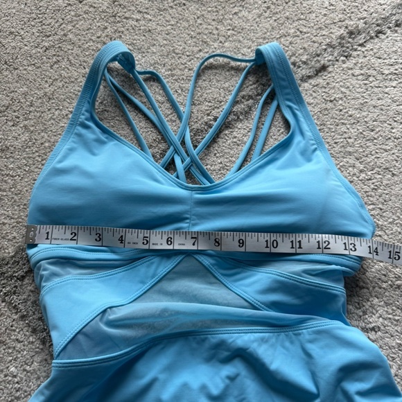 Bleu Rod Beattie one piece bathing suit mesh strappy Swimsuit blue 10 - Picture 5 of 11